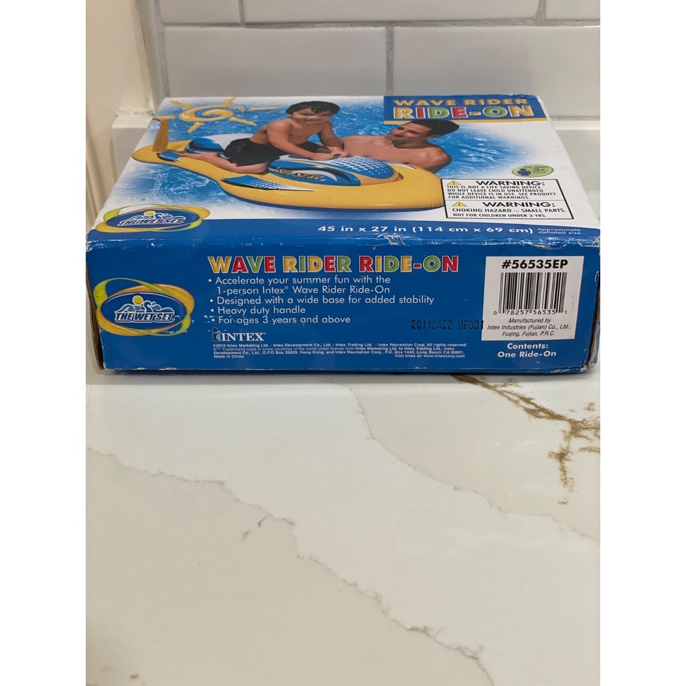Intex The Wet Set Wave Rider Ride-On 45" x 27" Inflatable Pool Float Toy 2010 - Picture 5 of 5